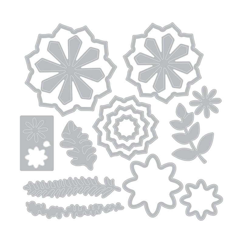 Thinlits Dies Succulent Wreath / Suajes de Hojas y Flores Descontinuado Sizzix