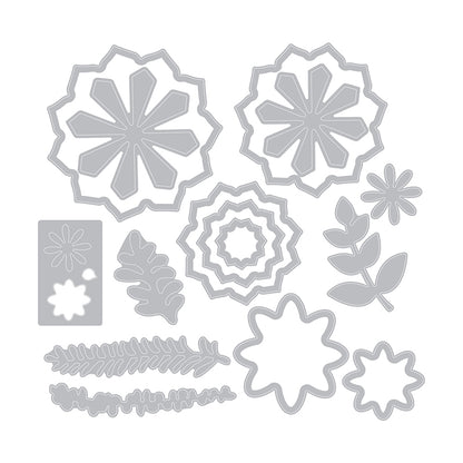 Thinlits Dies Succulent Wreath / Suajes de Hojas y Flores Descontinuado Sizzix