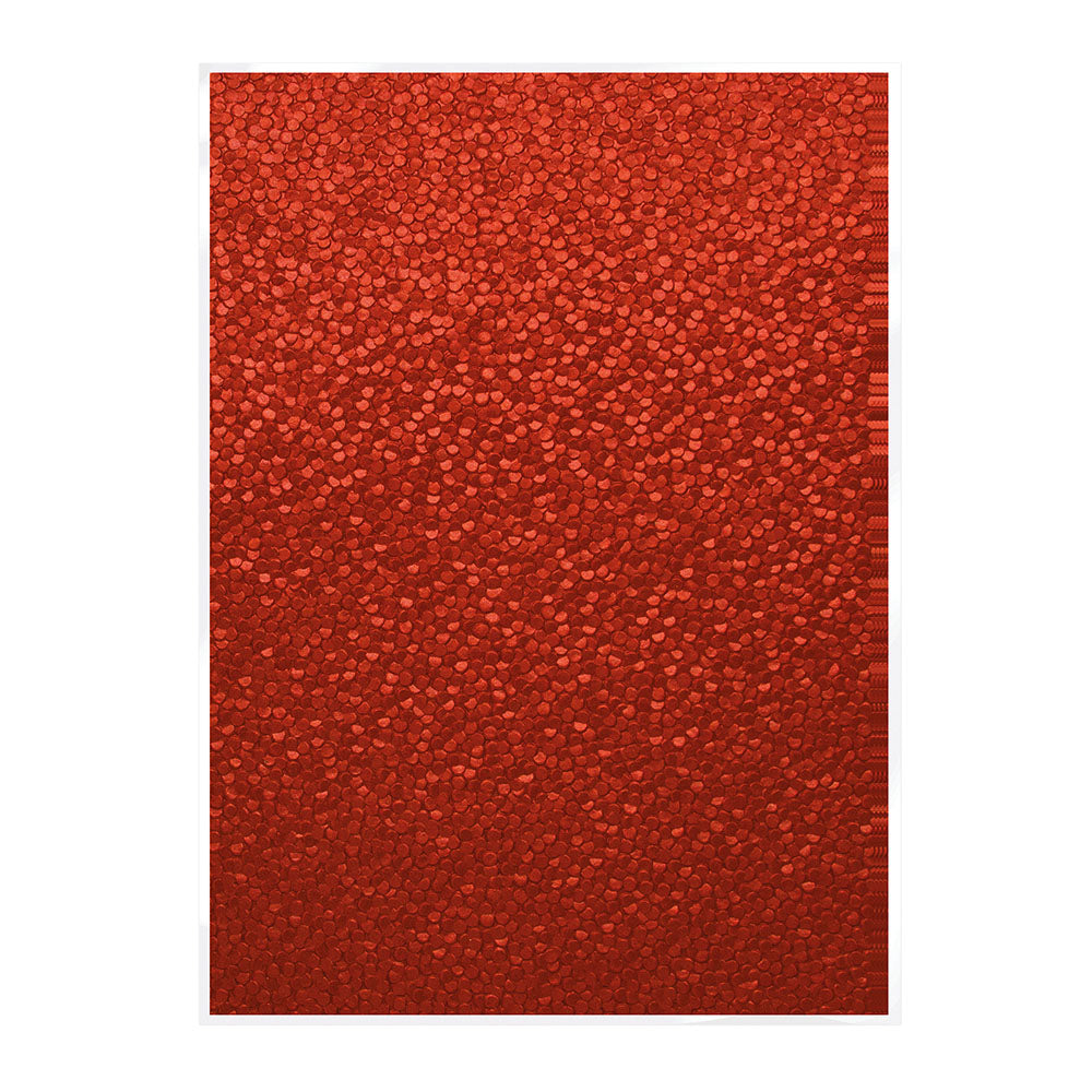 Embossed Cotton Papers Red Berries / Papel Algodón Repujado Moras Rojas Descontinuado Craft Perfect