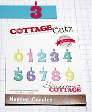 Number Candles Die / Suaje de Vela de Números Descontinuado Cottage Cutz