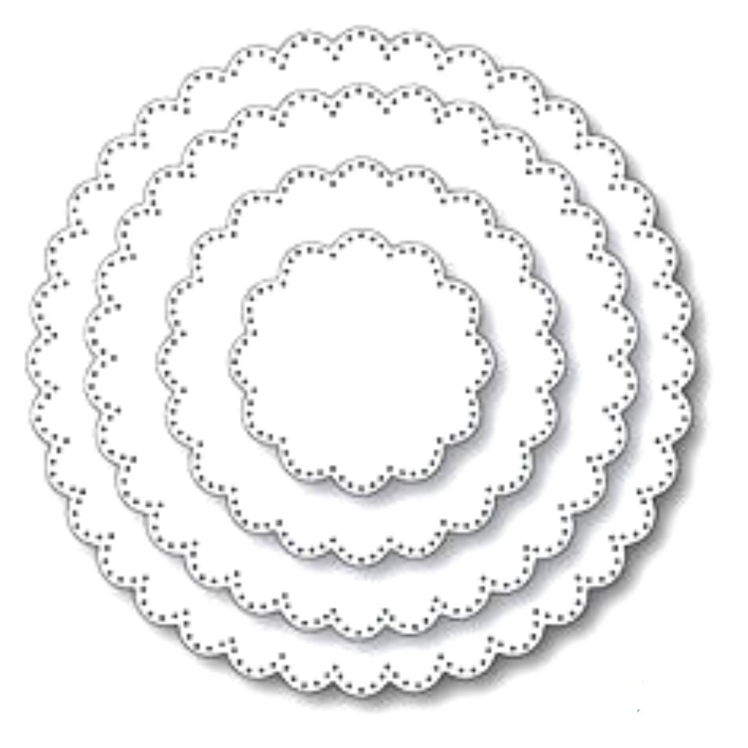 Suaje de Corte de Circulo Escalopado / Pinpoint Scalloped Circles Dados de Corte / Suajes / Troqueles Memory Box