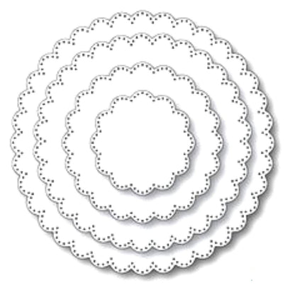 Suaje de Corte de Circulo Escalopado / Pinpoint Scalloped Circles Dados de Corte / Suajes / Troqueles Memory Box