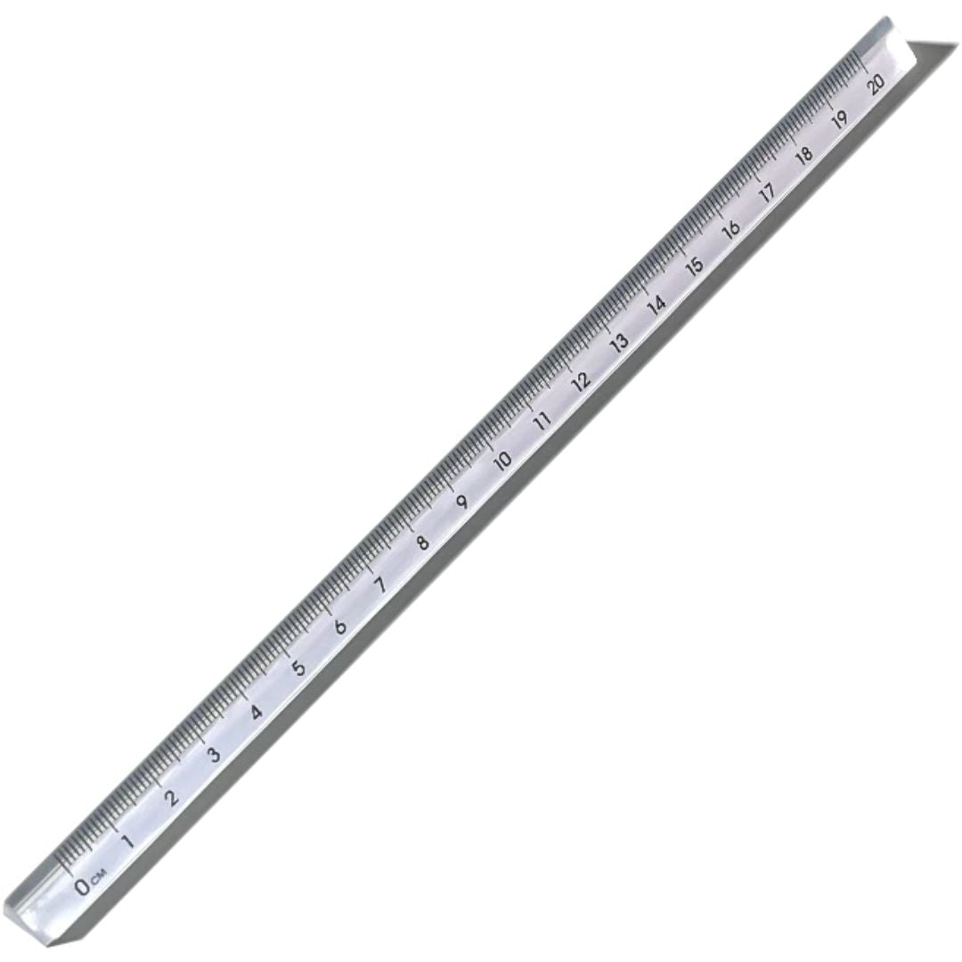 Regla Triangular Transparente 20cm Herramientas Hobbees