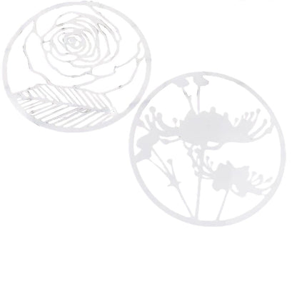 Flower Circle Stencils / 8 Plantillas de Flores Esténciles / Plantillas Hobbees