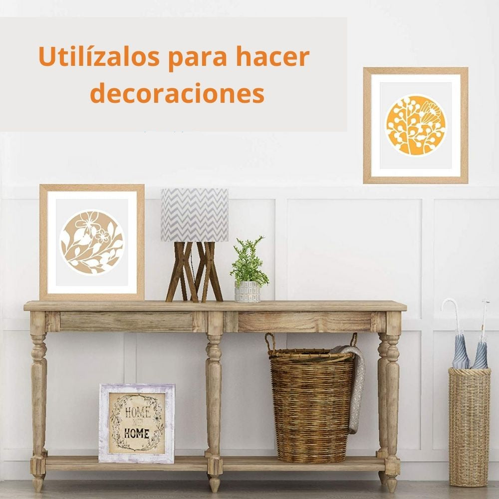 Flower Circle Stencils / 8 Plantillas de Flores Esténciles / Plantillas Hobbees