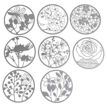 Flower Circle Stencils / 8 Plantillas de Flores Esténciles / Plantillas Hobbees