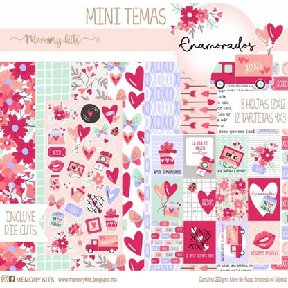 Kit de Papel Cartulina Enamorados Descontinuado Memory Kits