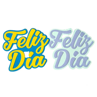 Suaje de Feliz Día con Sombra Dados de Corte / Suajes / Troqueles Hobbees