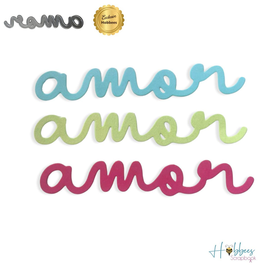 Suaje Palabra "Amor" Dados de Corte / Suajes / Troqueles Hobbees