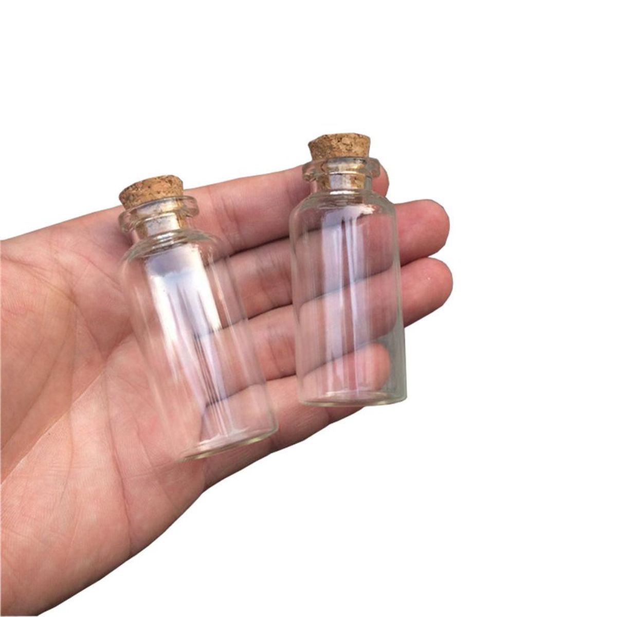 6 Frasquitos de Vidrio con Tapa de Corcho 10ml Descontinuado Hobbees