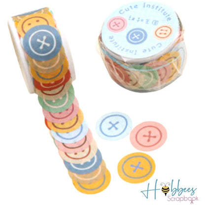 Botones de Washi Tape Adhesivos Descontinuado Hobbees