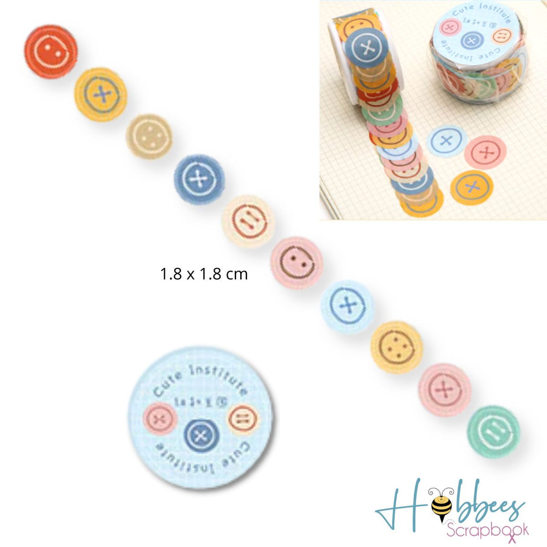 Botones de Washi Tape Adhesivos Washi Tape Hobbees