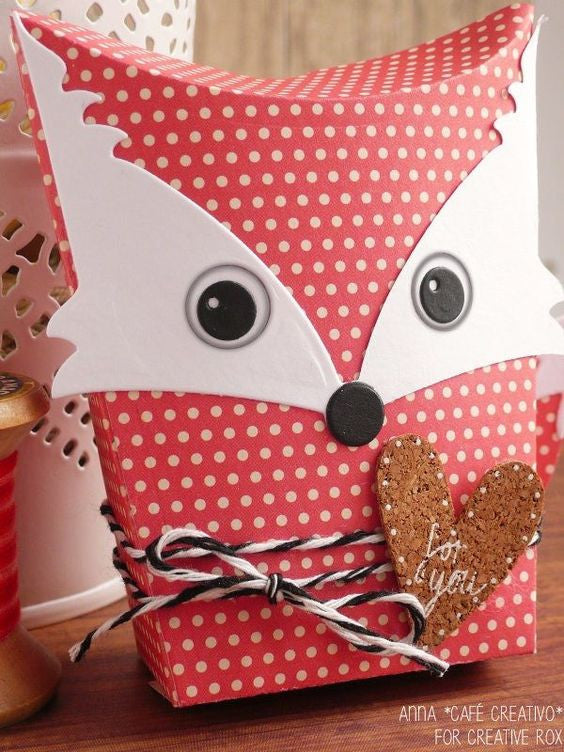 Thinlits Owl &amp; Fox Box Die / Suaje de Corte Caja de Búho y Zorro Descontinuado Sizzix