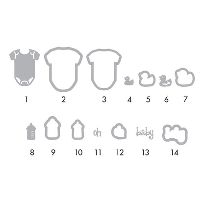 Triplits Oh Baby! Die / Suaje de Corte Caja de Oh Bebé! Descontinuado Sizzix
