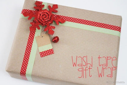 Washi Tape White with Silver / Cinta Adhesiva Washi Tape Darice
