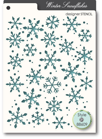 Winter Snowflakes Stencil / Plantilla De Copos de Nieve Descontinuado Memory Box
