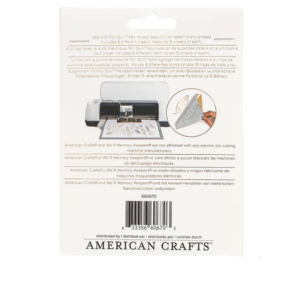 Foil Quill Foil Sheets Shining Starling / Hojas de Foil 4x6 pulg Foil We R Memory Keepers