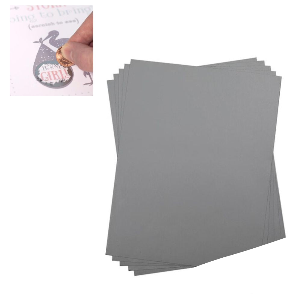 Printable Scratch-Off Sticker Sheets Silver / Hojas Imprimibles para Crear Raspadito Plata Acetato y Especializados Silhouette