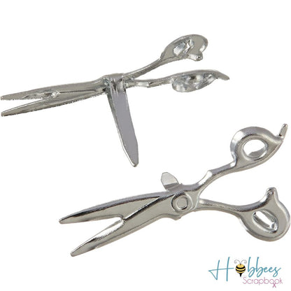 12 Scissor Brads / Sujetadores Tijeras Descontinuado Eyelet Outlet