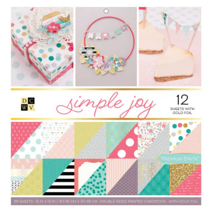Simple Joy Cardstock / Block de Cartulina Alegría Sencilla Descontinuado DCWV