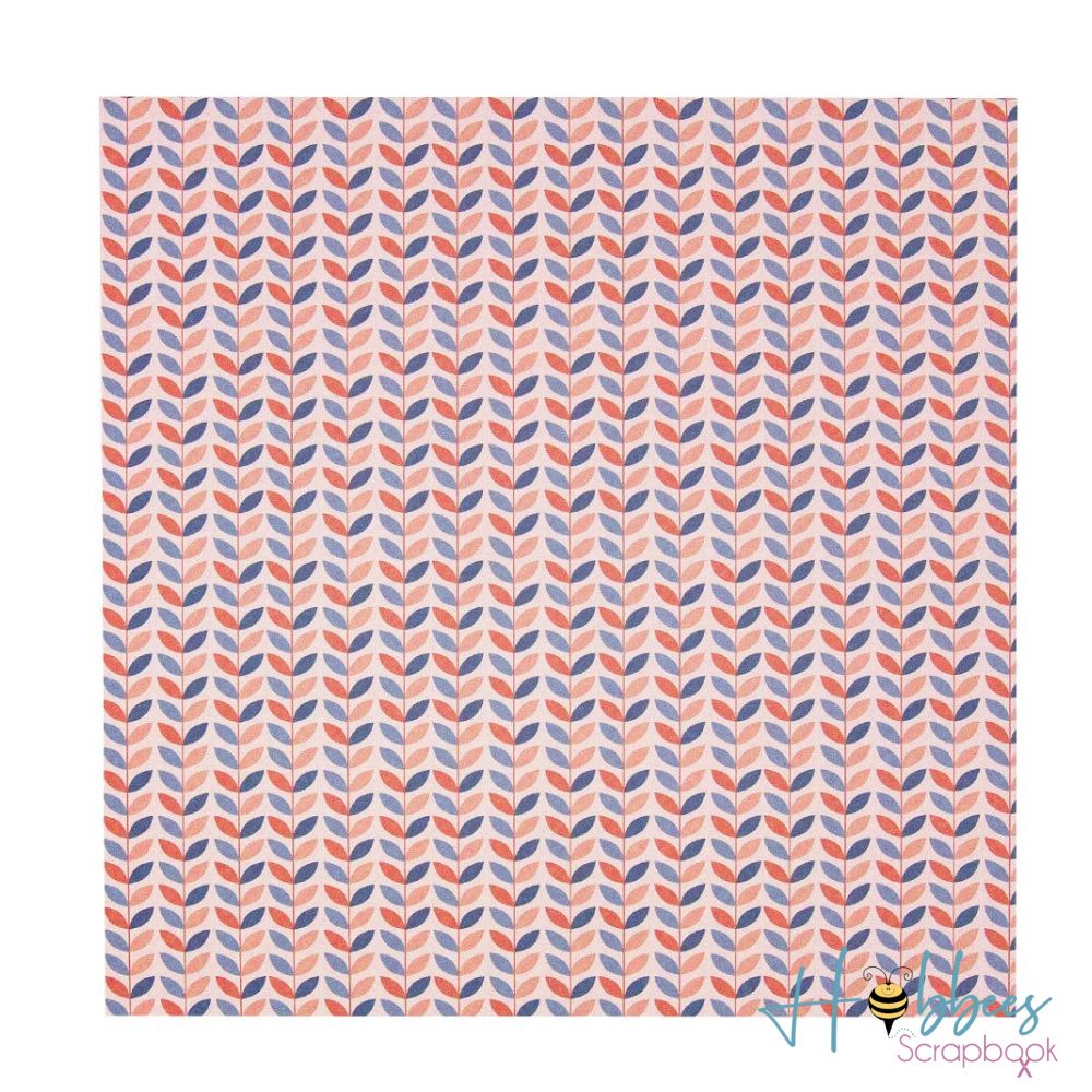 Mixed Card Pack Coral Skies / Papel en Tonos Azúl y Coral 6"x6" Papel Tonic Studios