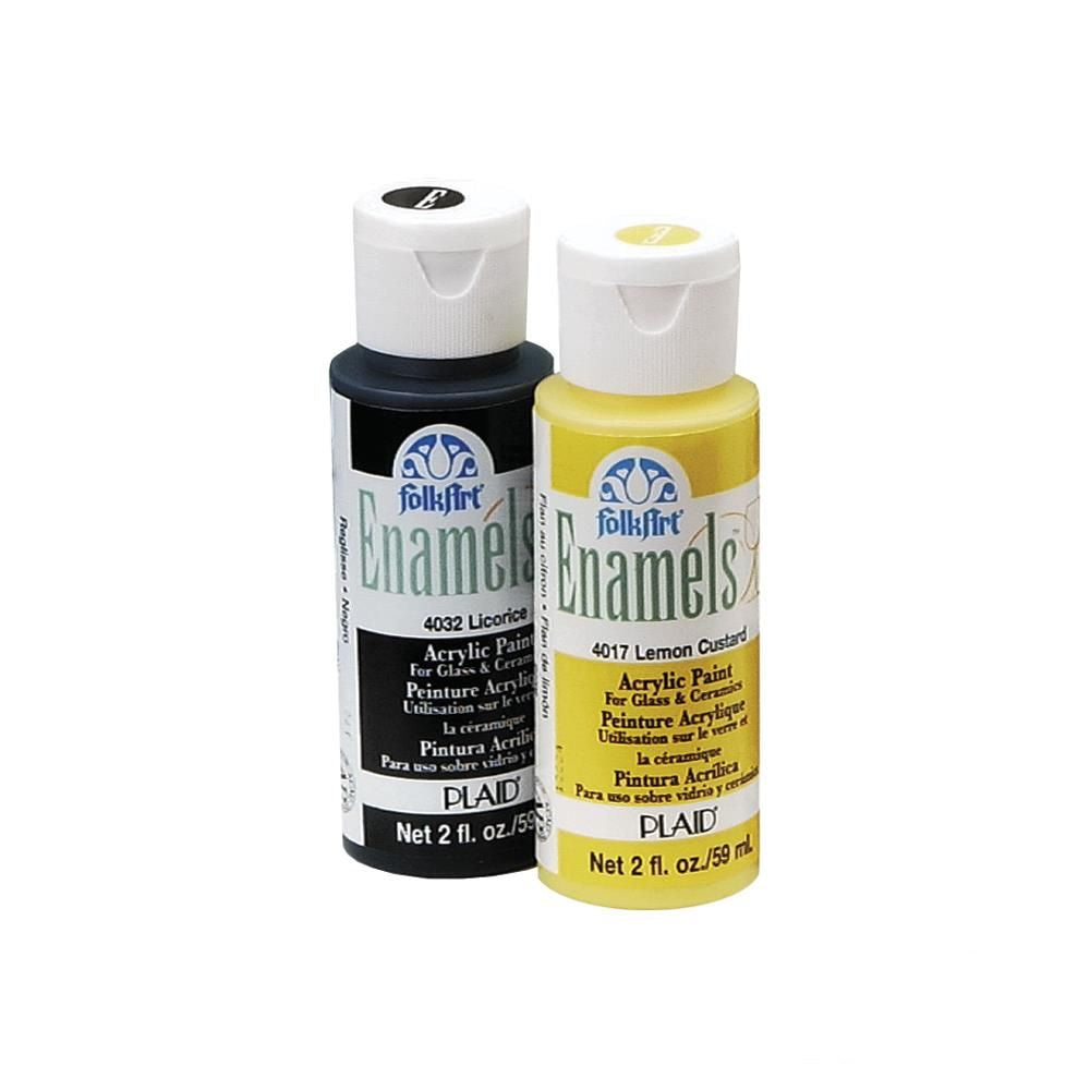 Enamel Paint Lemon Custard / Pintura de Esmalte Amarillo Esmaltes Folk Art