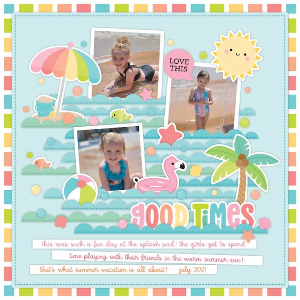 Double-Sided Paper Pad Seaside Summer 6" / Block de Papel Verano Junto al Mar Papel Doodlebug