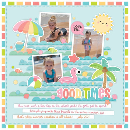 Double-Sided Paper Pad Seaside Summer 6" / Block de Papel Verano Junto al Mar Papel Doodlebug