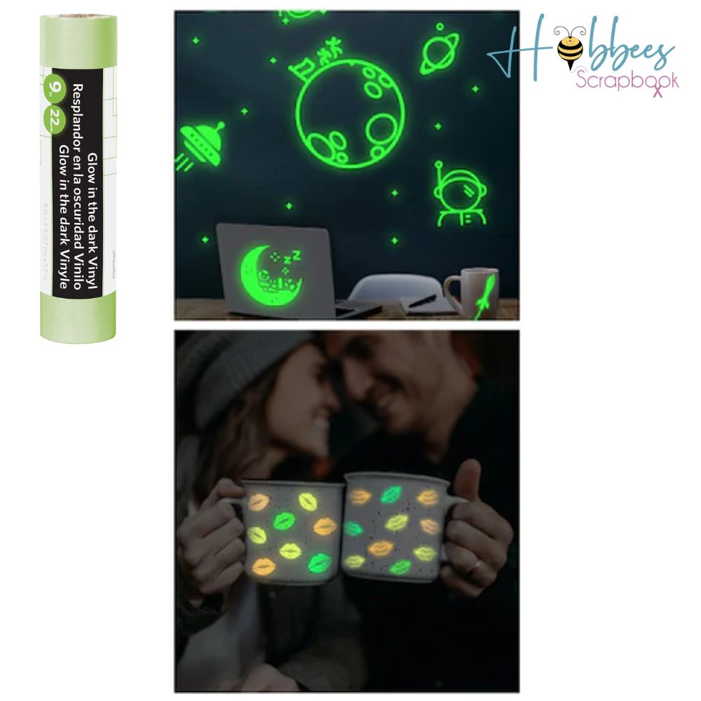 Silhouette Glow-In-The-Dark Vinyl 9 x 4" / Vinil Brilla en la Oscuridad Descontinuado Silhouette