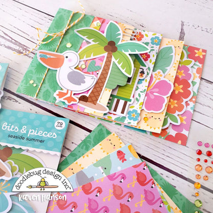 Double-Sided Paper Pad Seaside Summer 6" / Block de Papel Verano Junto al Mar Papel Doodlebug