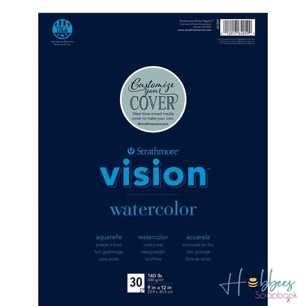 Strathmore Vision Cold Press Watercolor Pad 9 x 12" / Papel para Acuarela Papel para Arte Strathmore