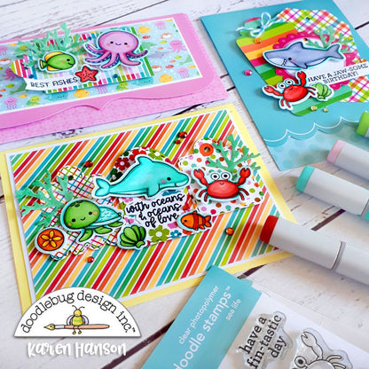 Double-Sided Paper Pad Seaside Summer 6" / Block de Papel Verano Junto al Mar Papel Doodlebug