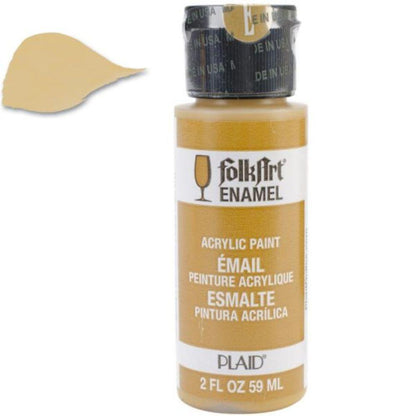 Enamel Paint Metallic Pure Gold / Pintura de Esmalte Oro Puro Esmaltes Folk Art