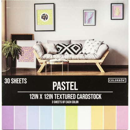 Textured Cardstock Pad Pastel / Cartulina Texturizada Colores Pastel Descontinuado Colorbok