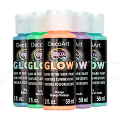 Glow In The Dark Paint Purple / Pintura Brilla en la Oscuridad Morado Acrìlicos DecoArt