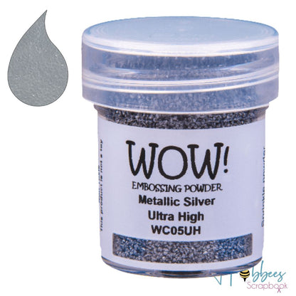 Ultra High Metallic Silver Embossing Powder / Polvo de Embossing Plata Metálica Ultra Realzado Descontinuado Wow!