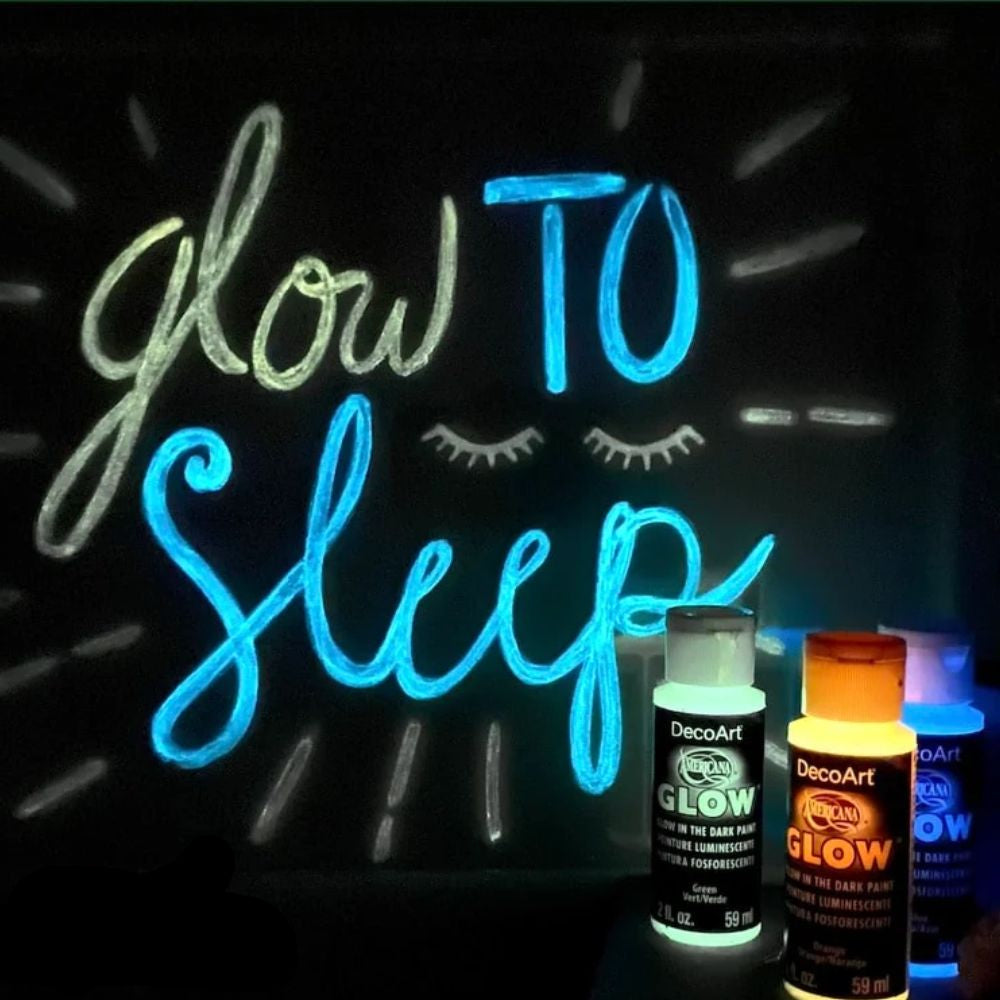 Glow In The Dark Paint Orange / Pintura Brilla en la Oscuridad Naranja Acrìlicos DecoArt