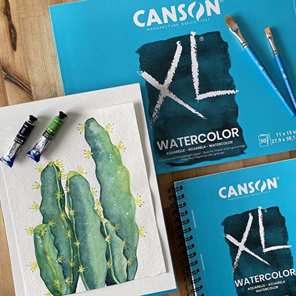 Canson XL Watercolor Paper Pad 11 x 15" / Bloc Para Acuarela Papel para Arte Canson