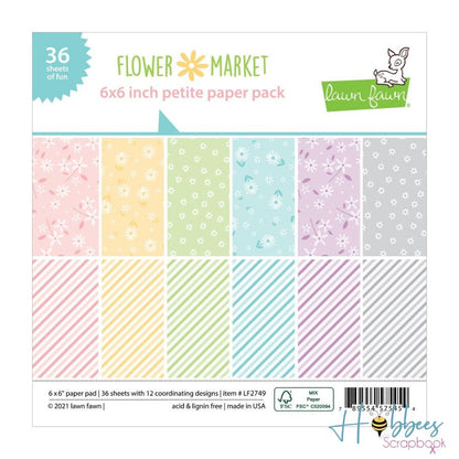 Flower Market Petite Paper Pad 6" / Block de Papel Mercado de Flores  Lawn Fawn