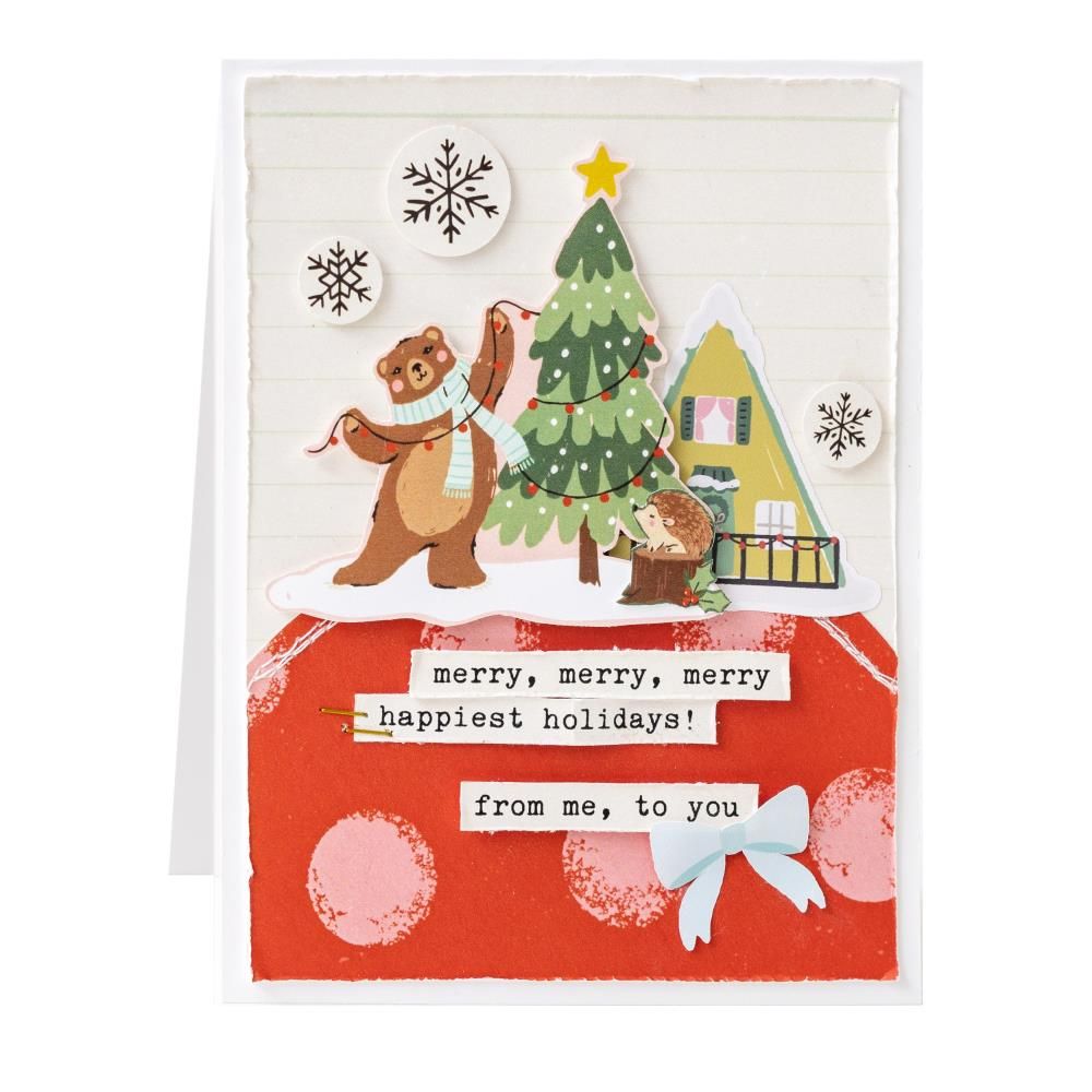 Mittens &amp; Mistletoe Cardstock Stickers / Estampas de Cartulina Muérdago Descontinuado Crate Paper