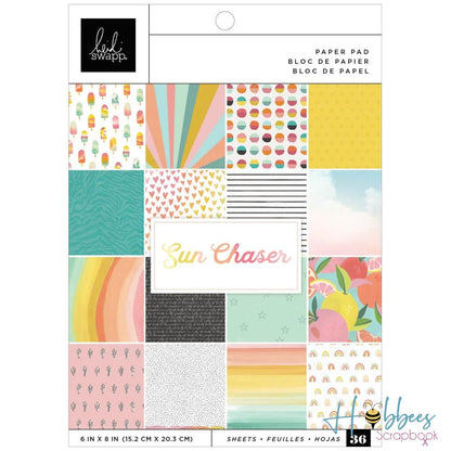 Heidi Swapp Single-Sided Paper Pad 6 x 8" Sun Chaser / Block de Papel Cazador de Sol Papel Heidi Swapp
