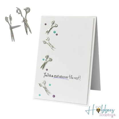 12 Scissor Brads / Sujetadores Tijeras Descontinuado Eyelet Outlet
