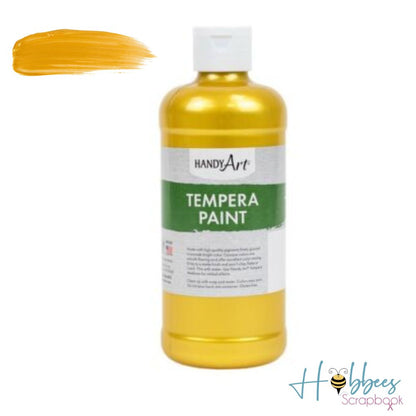 Metallic Tempera Paint Treasure Gold / Pintura Metálica Oro  Handy Art