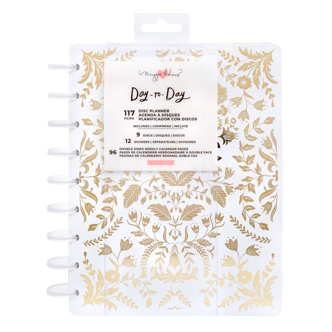 Day to Day Undated Planner Golden / Agenda Planificadora Agendas y Journals Crate Paper