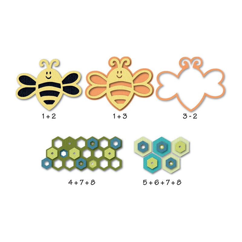 Bee Dies / Suajes de Corte de Abeja Descontinuado Sizzix