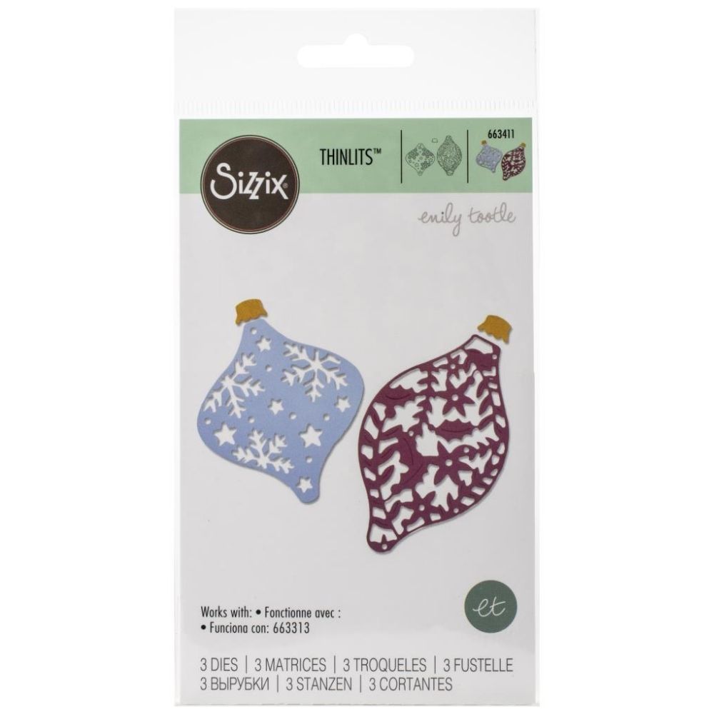 Thinlits Intricate Baubles Die / Suaje Esferas Navideñas Descontinuado Sizzix