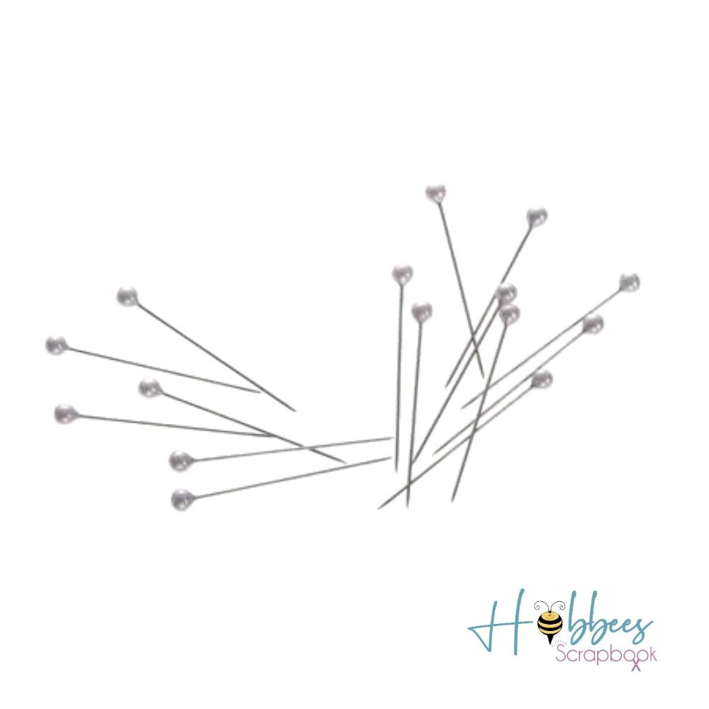 Round Corsage Pins / Alfires con Cabeza de Perla 3.81 cm Descontinuado Darice