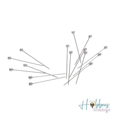 Round Corsage Pins / Alfires con Cabeza de Perla 3.81 cm Descontinuado Darice