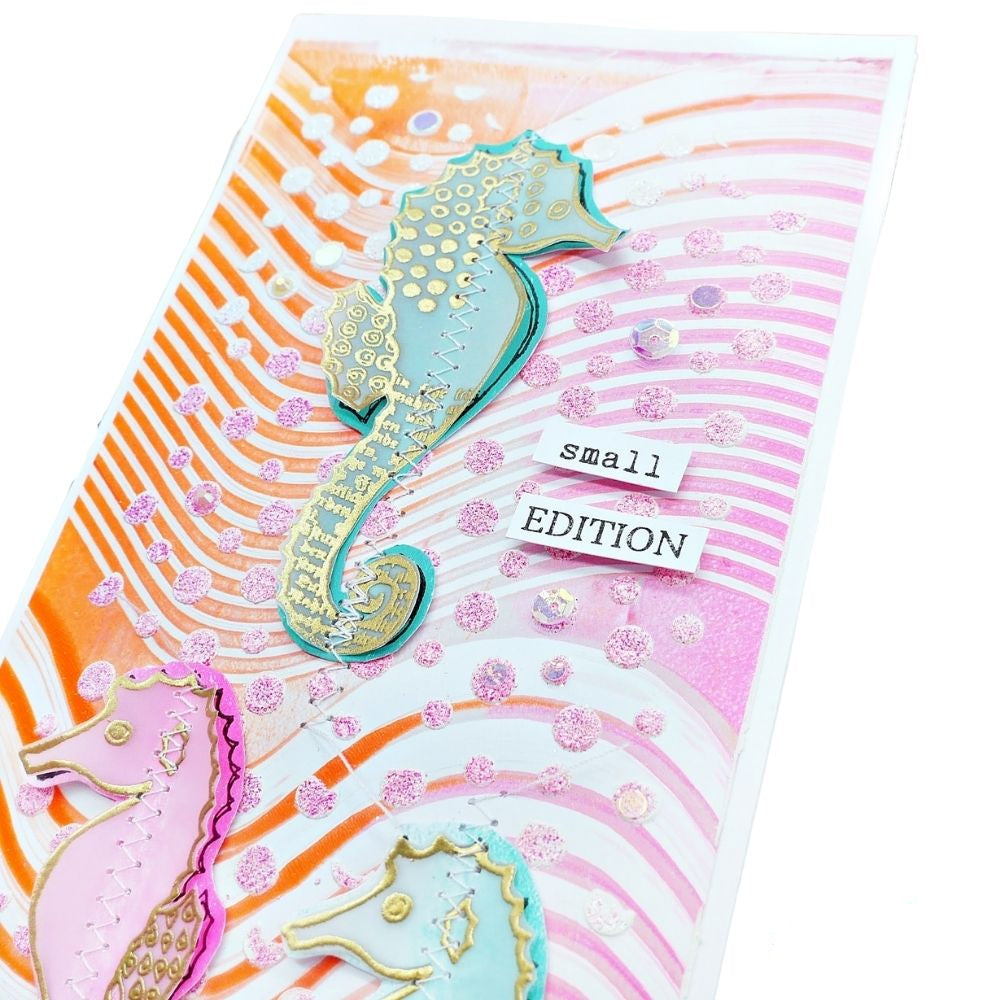 Punch Glitter Embossing Powder / Polvo de Embossing Glitter Rosa Translúcido Polvos de Embossing Wow!