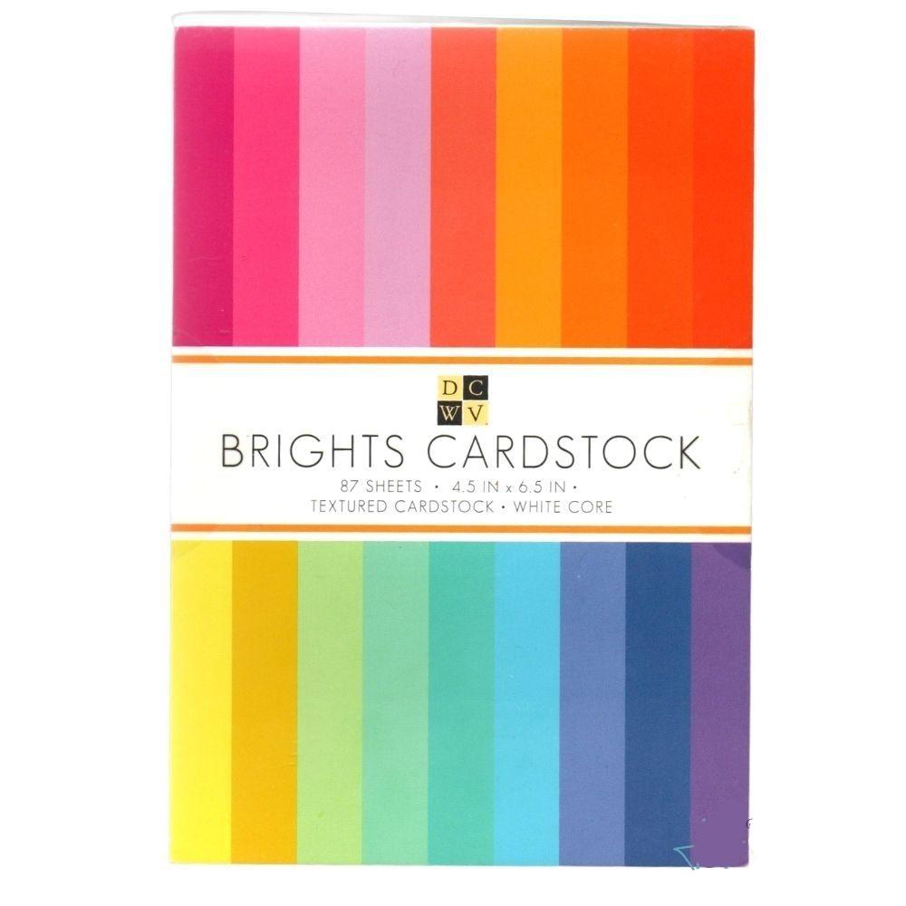 Bright Cardstock 4.5 x  6.5" / Block de Cartulina Colores Brillantes Papel DCWV